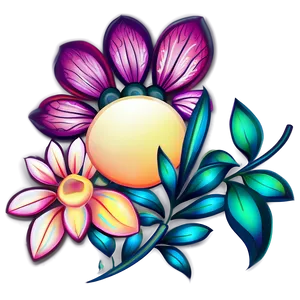 Indie Flower Tattoo Style Png Uwc PNG image