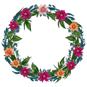 Indie Flower Wreath PNG 6