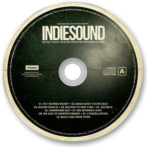 Indie Sound C D Template PNG image