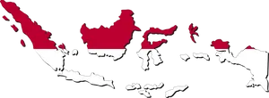 Indonesia Flag Map Silhouette PNG image