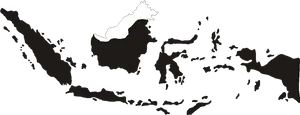 Indonesia Silhouette Map PNG image