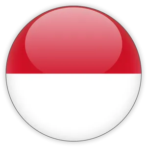 Indonesian_ Flag_ Button PNG image