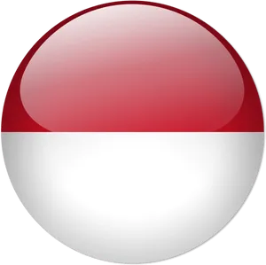 Indonesian Flag Sphere Rendering PNG image