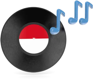 Indonesian Flag Vinyl Record PNG image