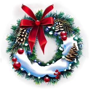 Indoor Christmas Wreath Png 86 PNG image