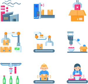 Industrial Automation Icons Set