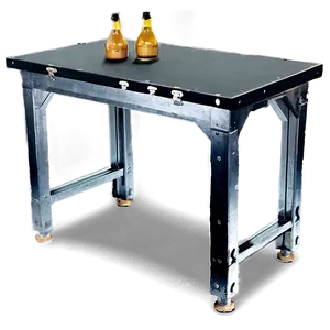 Industrial Black Table PNG Ktd78