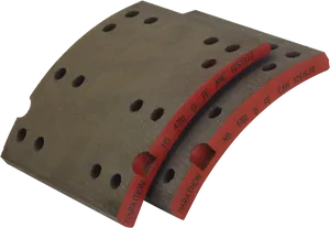 Industrial Brake Padwith Red Shims PNG image