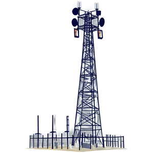Industrial Cell Tower PNG 06212024