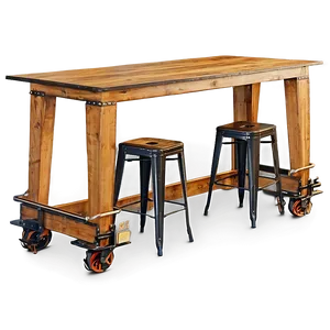 Industrial Chic Bar Table PNG Kgl