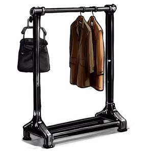 Industrial Clothes Rack Png 06272024 PNG image