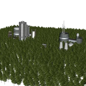 Industrial Complexin Forest PNG image