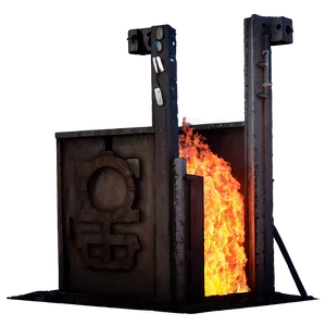 Industrial Forge Fire PNG B