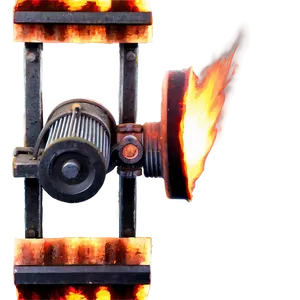 Industrial Forge Fire PNG D