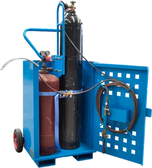 Industrial Gas Cylinder Setup PNG