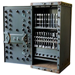 Industrial Metal Cabinet PNG 06122024 PNG
