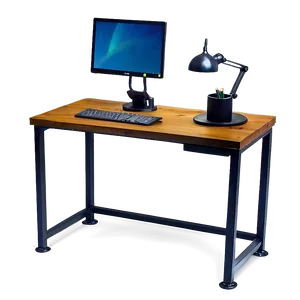 Industrial Office Desk PNG 06122024