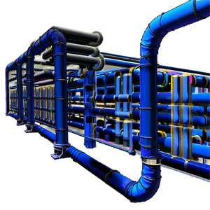 Industrial Pipe System PNG 2 PNG