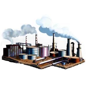 Industrial Pollution Scene Png 60 PNG image