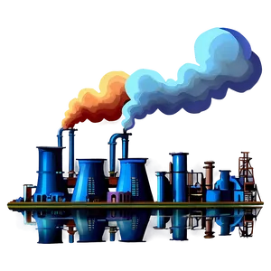 Industrial Pollution Scene Png Eqp PNG image