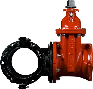 Industrial Red Metal Pipe Valve.png PNG