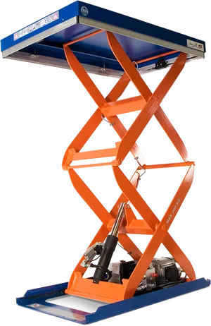 Industrial Scissor Lift Table PNG