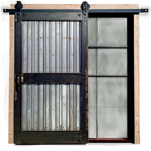 Industrial Sliding Barn Door PNG Swt67