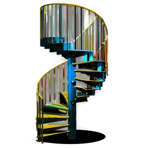Industrial Spiral Staircase PNG 49