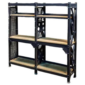 Industrial Style Bookshelf PNG 2