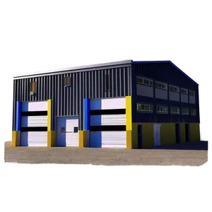 Industrial Warehouse Building PNG 05242024