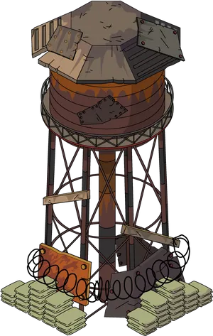 Industrial Water Tower Illustration.png