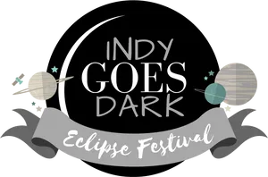 Indy Goes Dark Eclipse Festival Logo PNG image