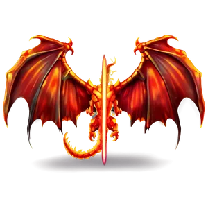 Inferno Dragon Wings Illustration PNG 97