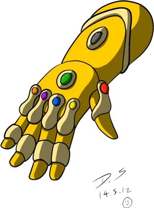 Infinity Gauntlet Drawing PNG image