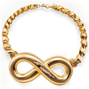 Infinity Gold Necklace PNG Orw