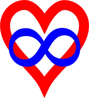 Infinity Heart Combination Graphic PNG image