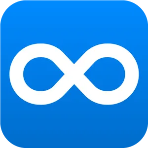 Infinity Symbol Blue Background PNG