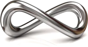 Infinity Symbol Metallic Texture PNG image