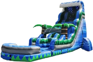 Inflatable Water Slide Adventure Park PNG image