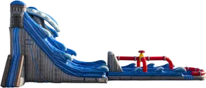 Inflatable Water Slide Playground PNG image