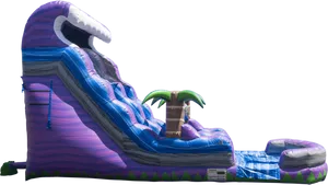 Inflatable Water Slide With Pool PNG image