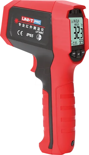 Infrared Thermometer Red Handheld