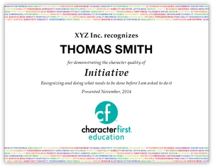 Initiative Award Certificate Template PNG image