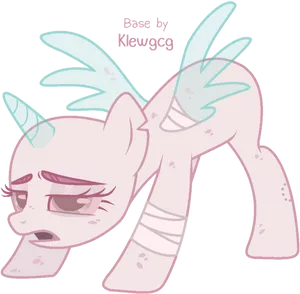 Injured Unicorn M L P Base PNG