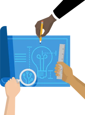 Innovation Blueprint Design PNG