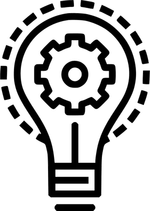 Innovative Lightbulb Gear Concept PNG image