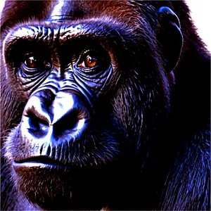 Inquisitive Gorilla Face Png Gaw1 PNG image