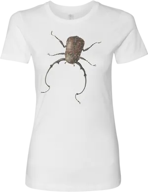 Insect Design White T Shirt PNG image