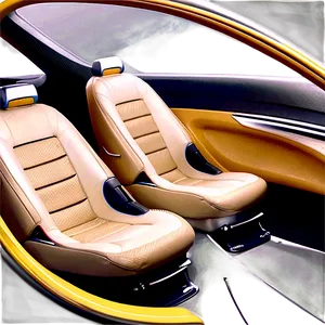 Inside Modern Car PNG 06252024
