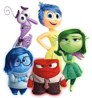 Inside Out Emotion Characters PNG image